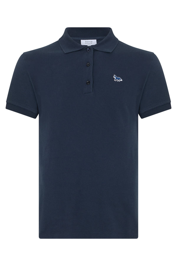 Piqué Cotton Polo Shirt Dark Blue Tops