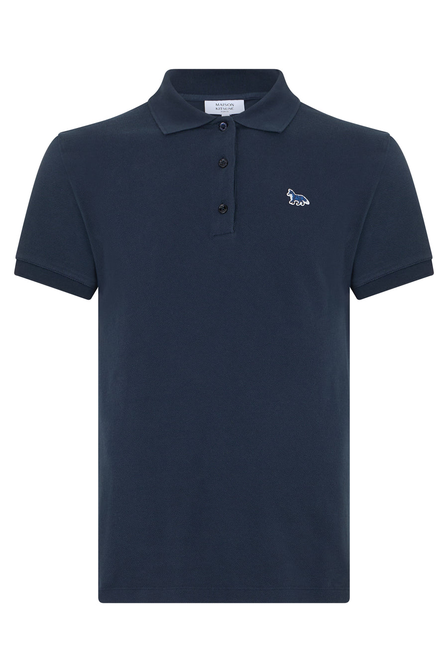 Piqué Cotton Polo Shirt Dark Blue Tops