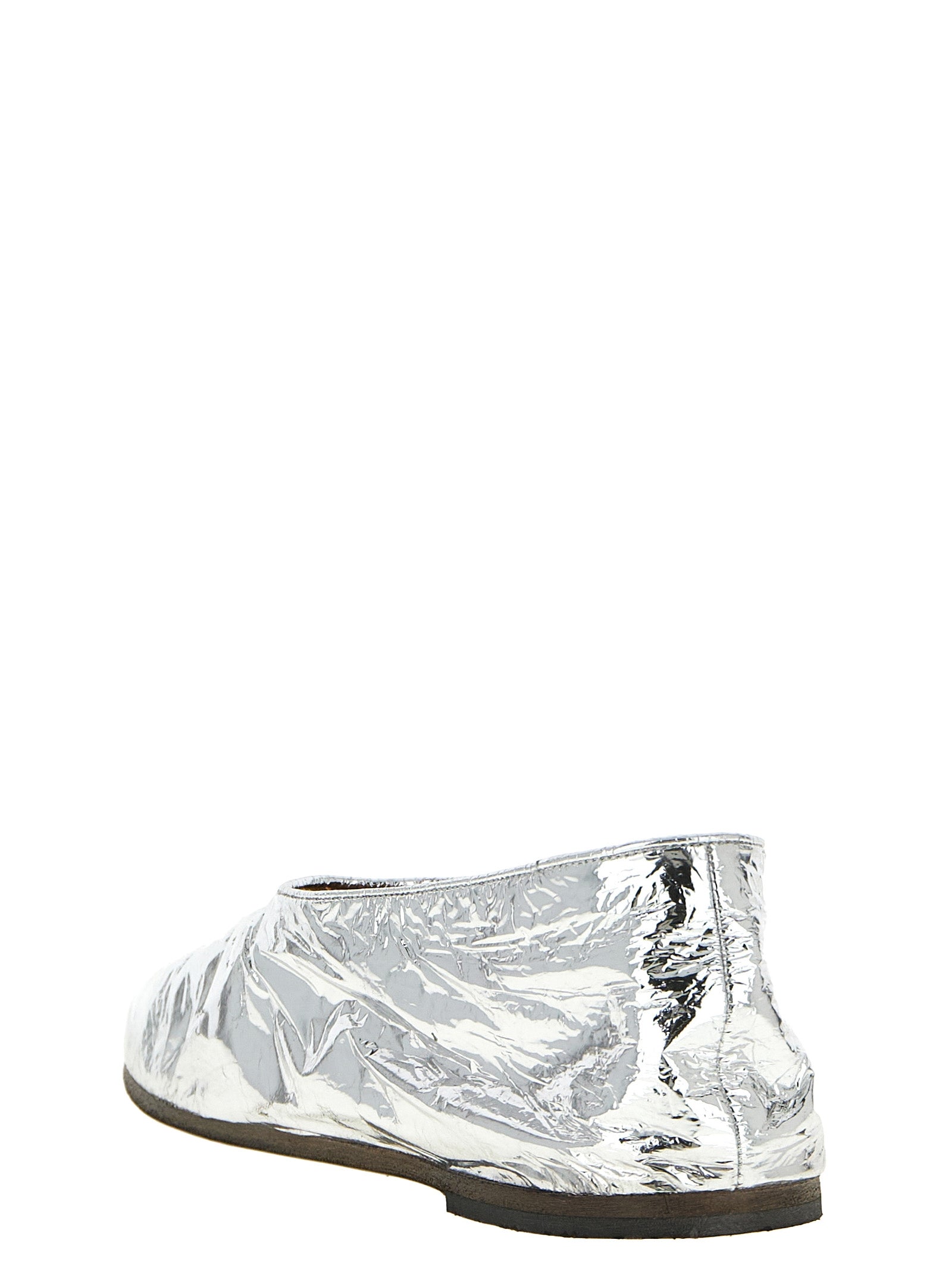 Coltellaccio ballet flats Silver Calfskin Leather (bos Taurus) Flat Shoes