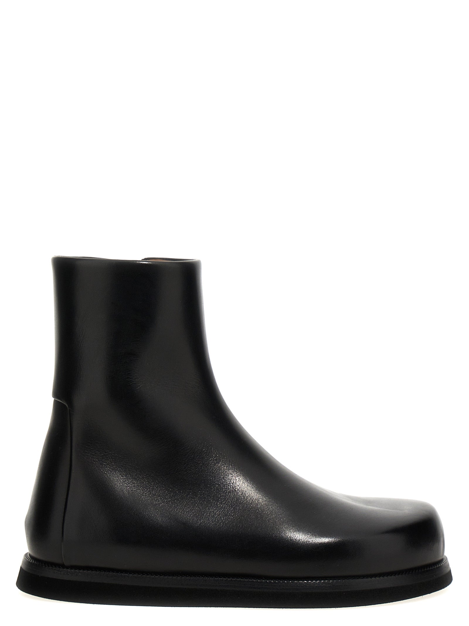Accom ankle boots Black Calfskin Leather Boots
