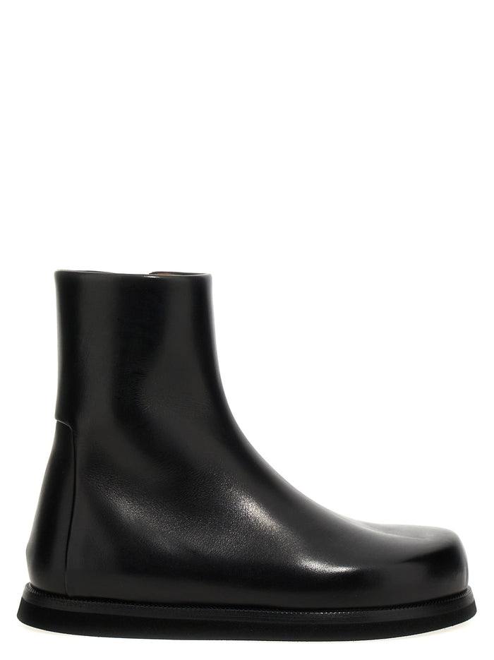 Accom ankle boots Black Calfskin Leather Boots