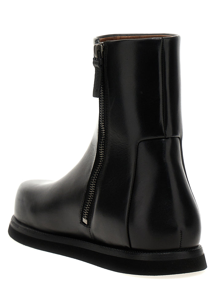 Accom ankle boots Black Calfskin Leather Boots