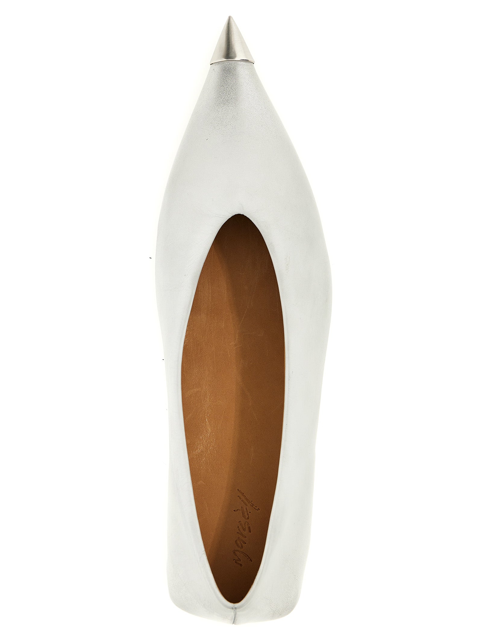 Ago ballet flats Silver Calfskin Leather (bos Taurus) Flat Shoes