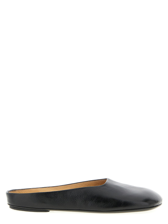 Bama mules Black Calfskin Leather (bos Taurus) Flat Shoes