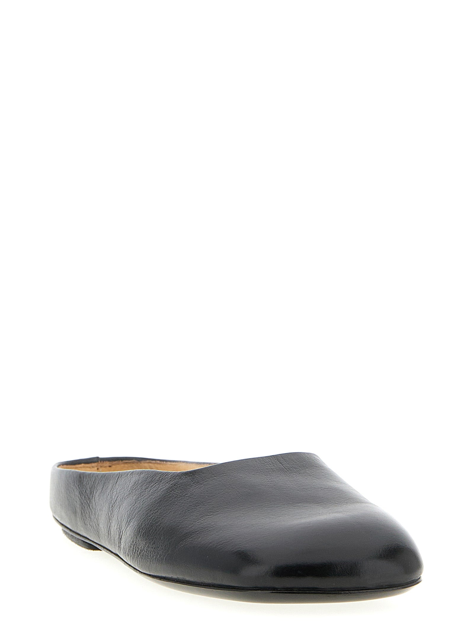 Bama mules Black Calfskin Leather (bos Taurus) Flat Shoes