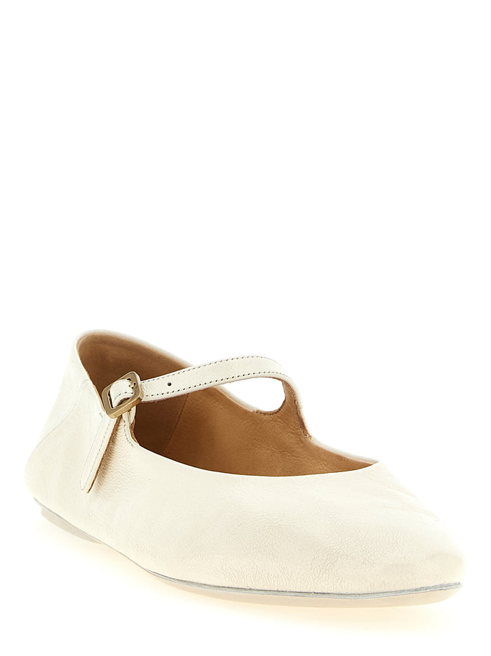 Strascico ballet flats Beige Calfskin Leather (bos Taurus) Flat Shoes