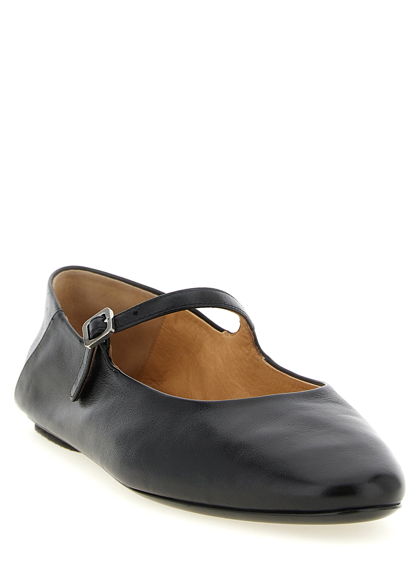 Strascico ballet flats Black Calfskin Leather (bos Taurus) Flat Shoes