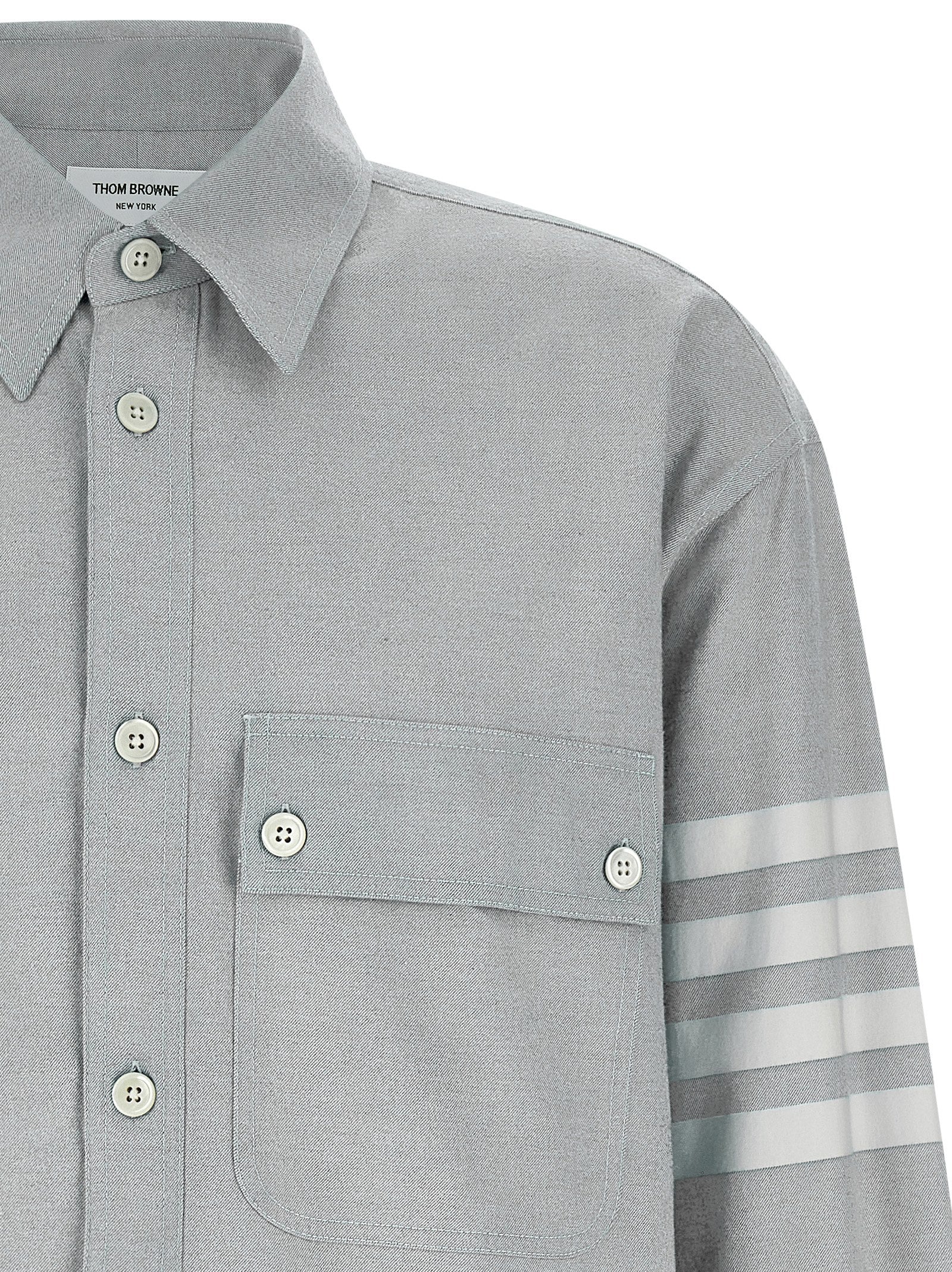 4BAR flannel shirt Gray Cotton Shirt, Blouse