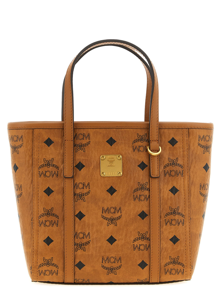 Mcm Top Handle Bag — Tan