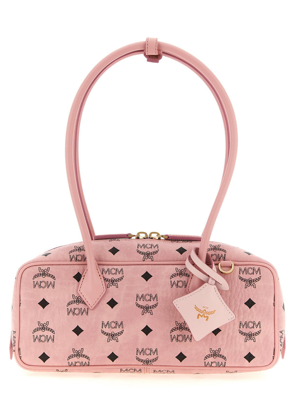 Mcm Aren East West Shoulder Bag — Pink