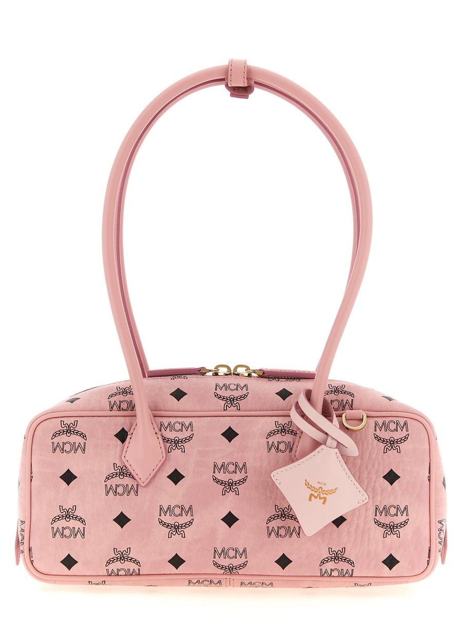 Mcm Aren East West Shoulder Bag — Pink