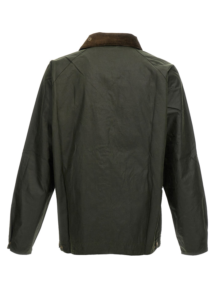 Short Bedale Jacket Green Cotton Down Jacket, Parka, Casual