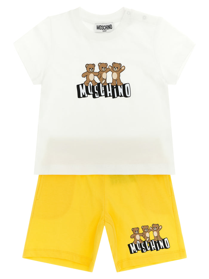 Moschino Teddy Bear T-shirt + bermuda suits Yellow Cotton Dress