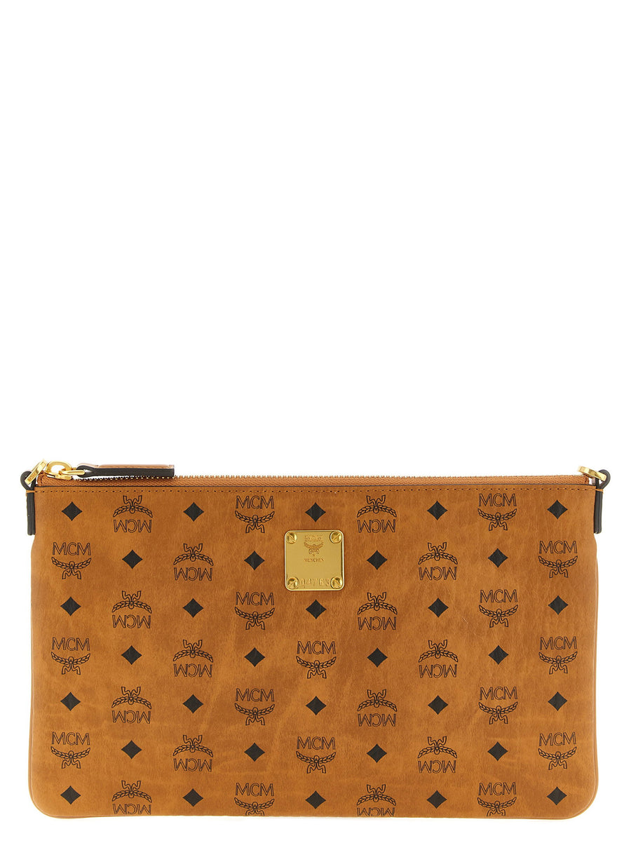 Mcm Aren Clutch — cognac