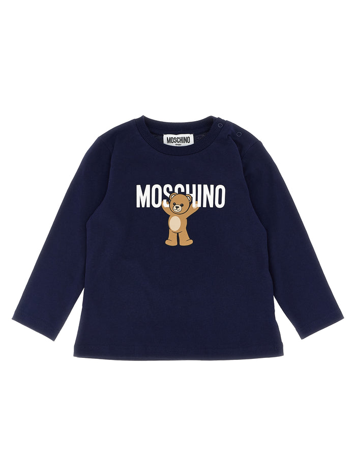 Moschino Teddy Bear T-shirt Blue Cotton