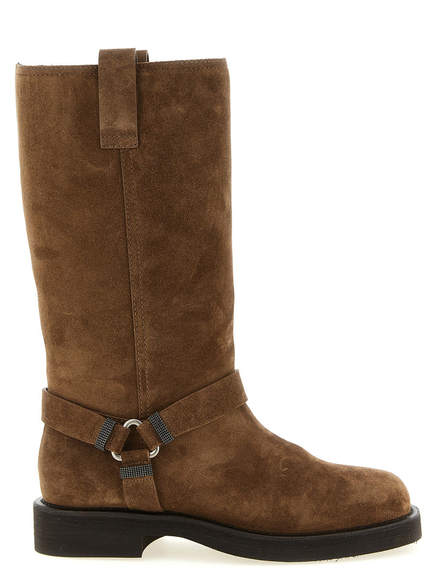 Brunello Cucinelli Monile Boot — Brown