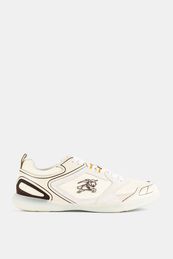 Burberry Suede and Nylon sneaker in white