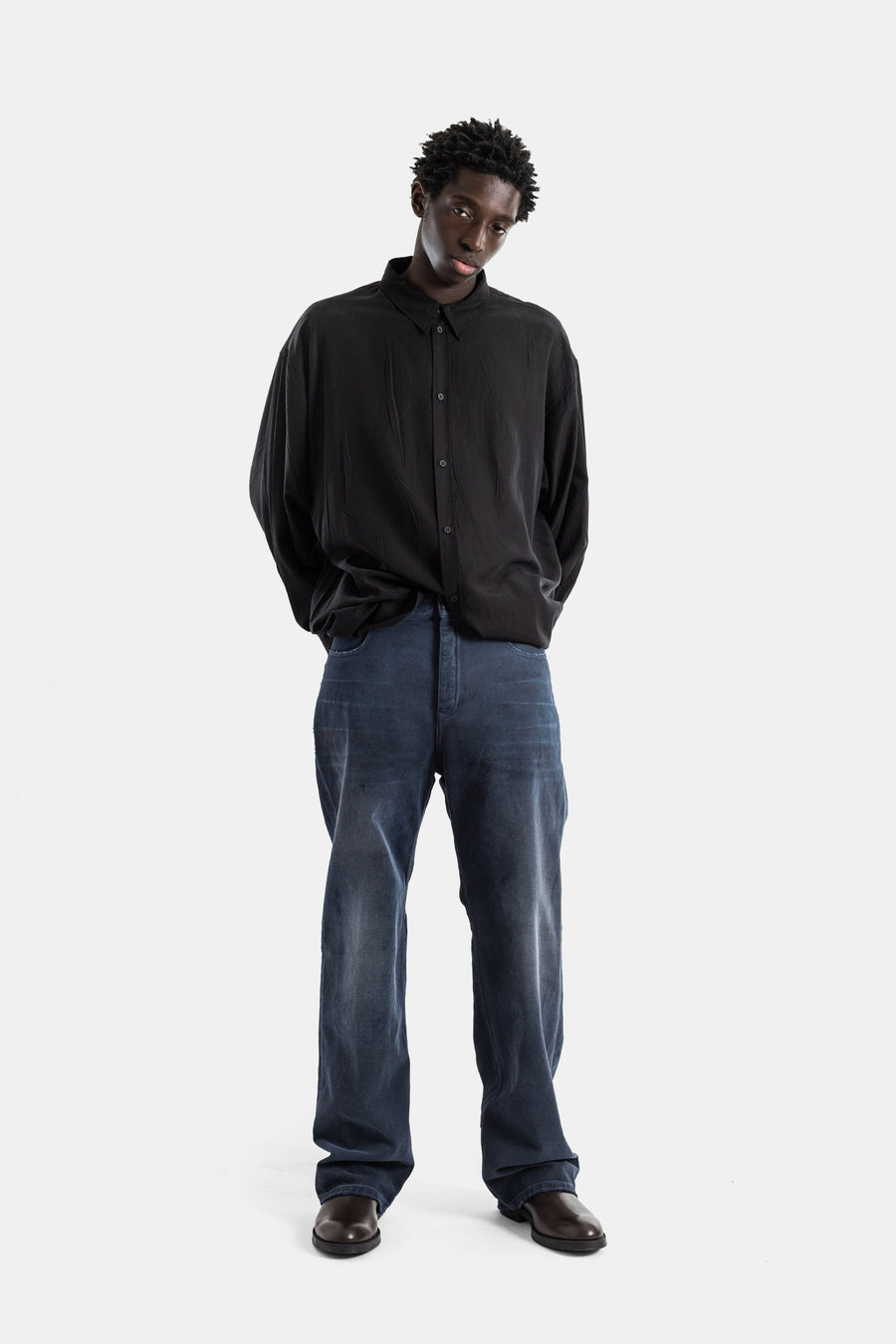 Balenciaga Japanese cotton denim jeans in blue