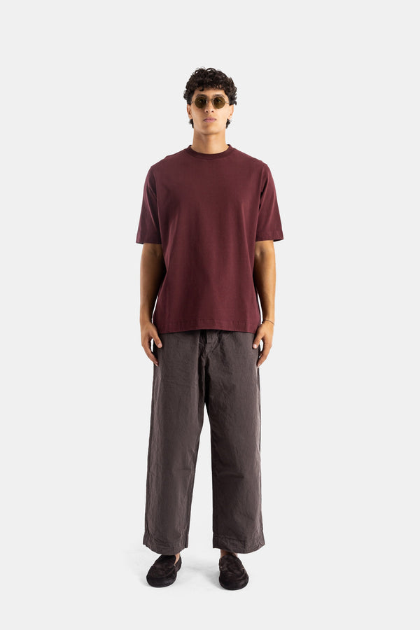 Casey Casey Heavy cotton jersey t-shirt in burgundy
