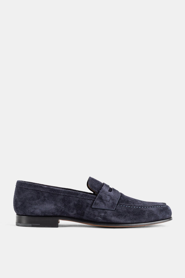Church'S Suede penny loafer in navy