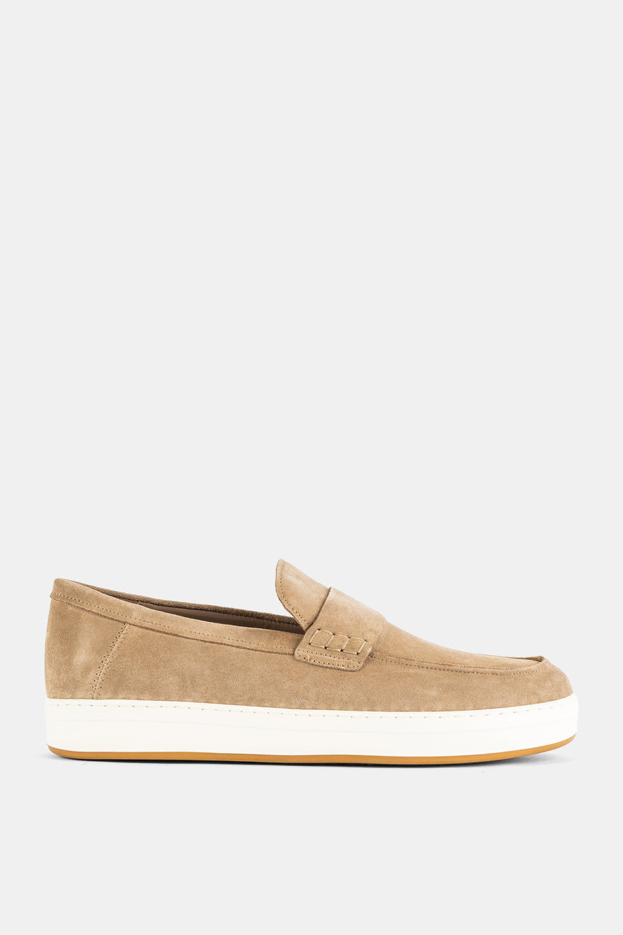 Hogan Calfskin suede loafer in beige