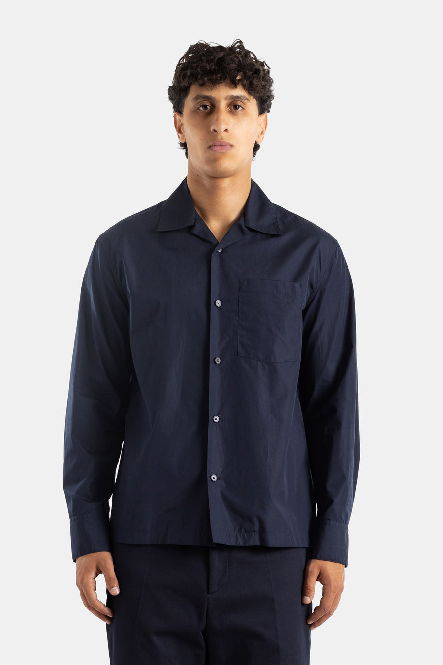 Jil Sander Cotton poplin shirt in navy