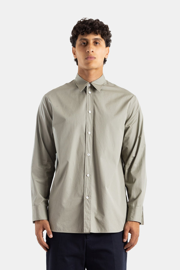 Jil Sander Cotton poplin shirt in green