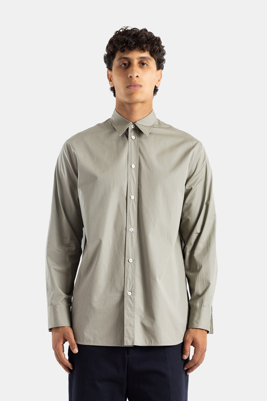 Jil Sander Cotton poplin shirt in green