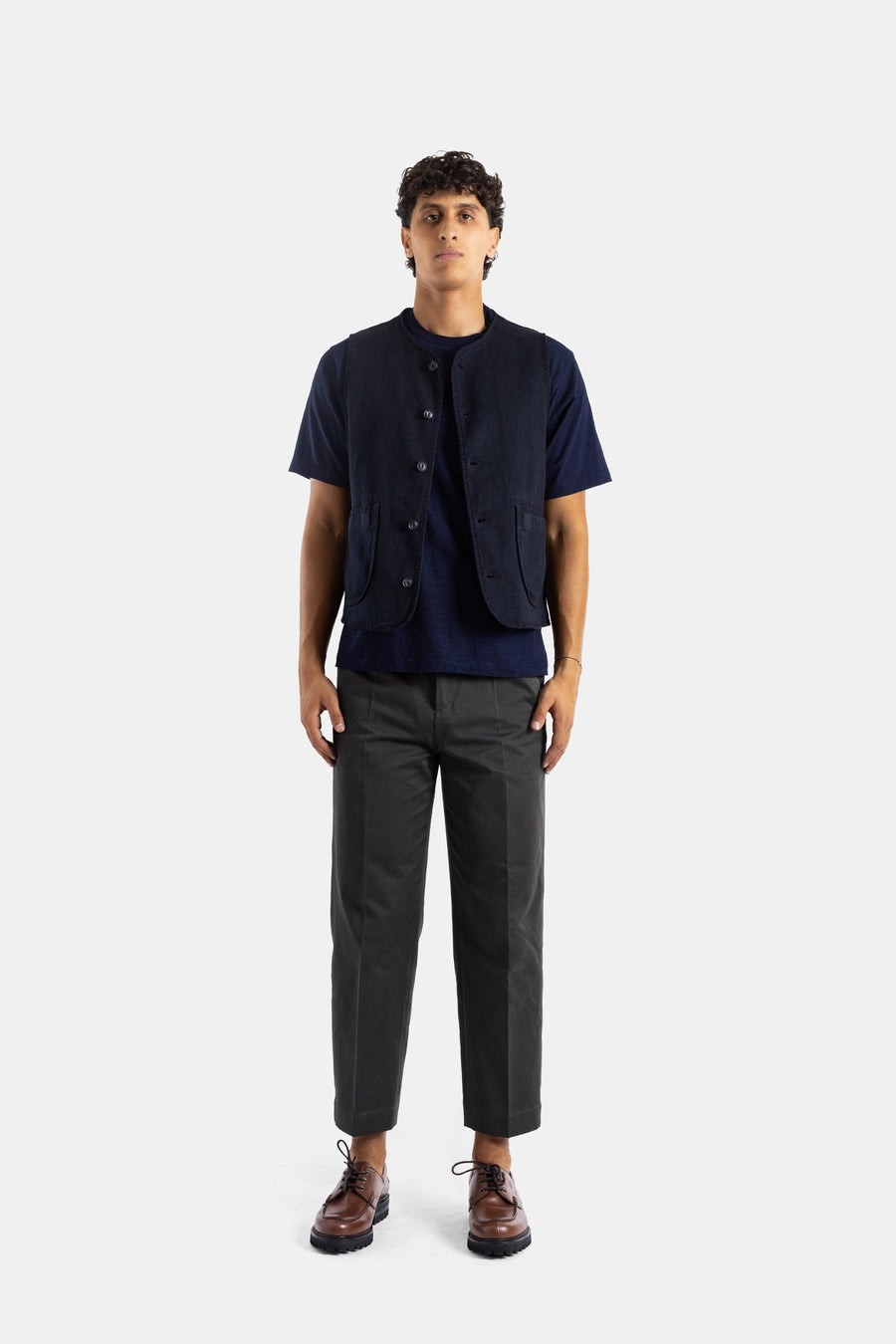 Momotaro Cotton jersey t-shirt in navy
