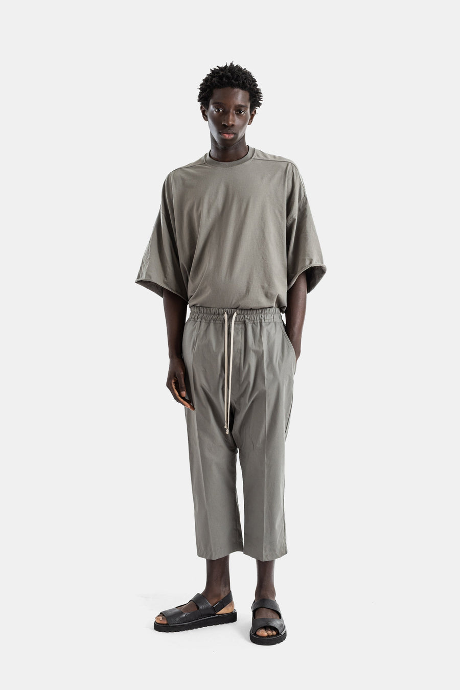 Rick Owens Cotton poplin trousers in gray