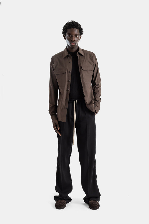 Rick Owens Cotton poplin shirt in brown