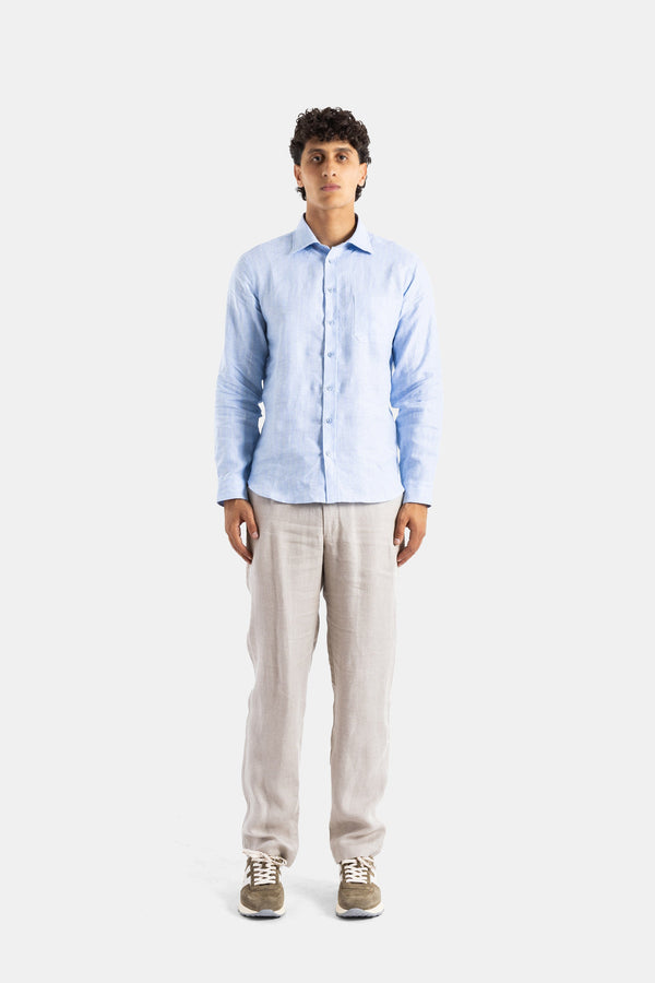 Sease Linen and cotton blend trousers in beige