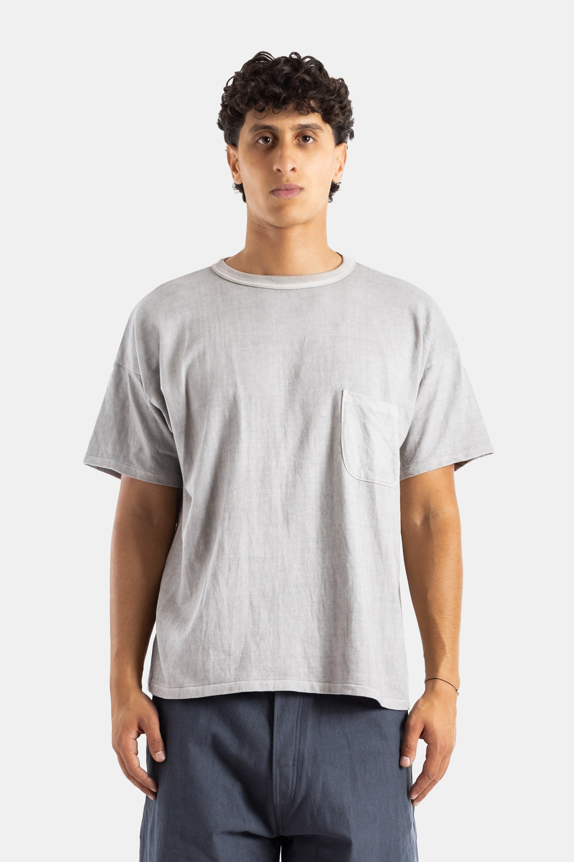 Pearl Grey Cotton Pocket T-Shirt T-shirts