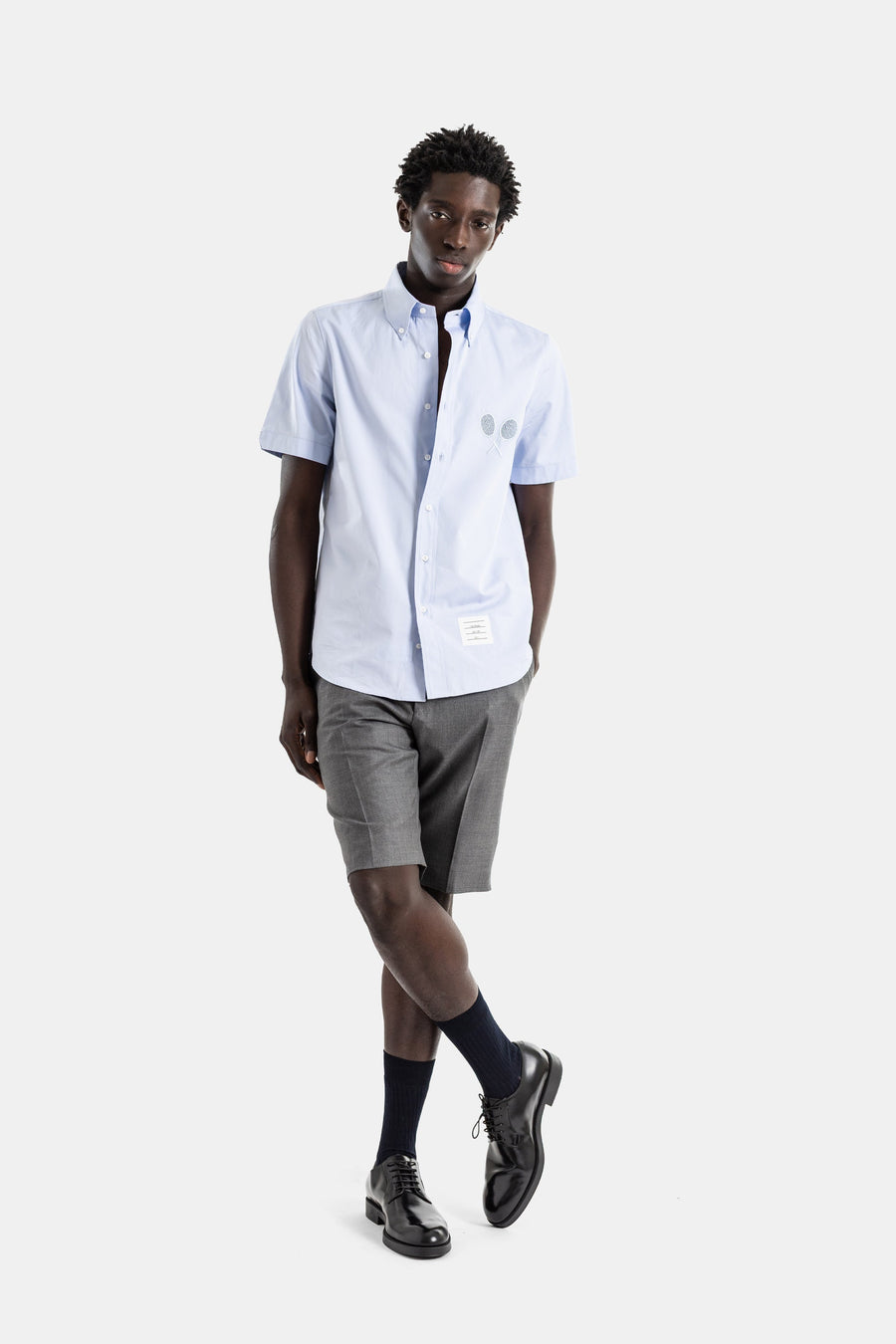 Thom Browne Cotton poplin shirt in blue