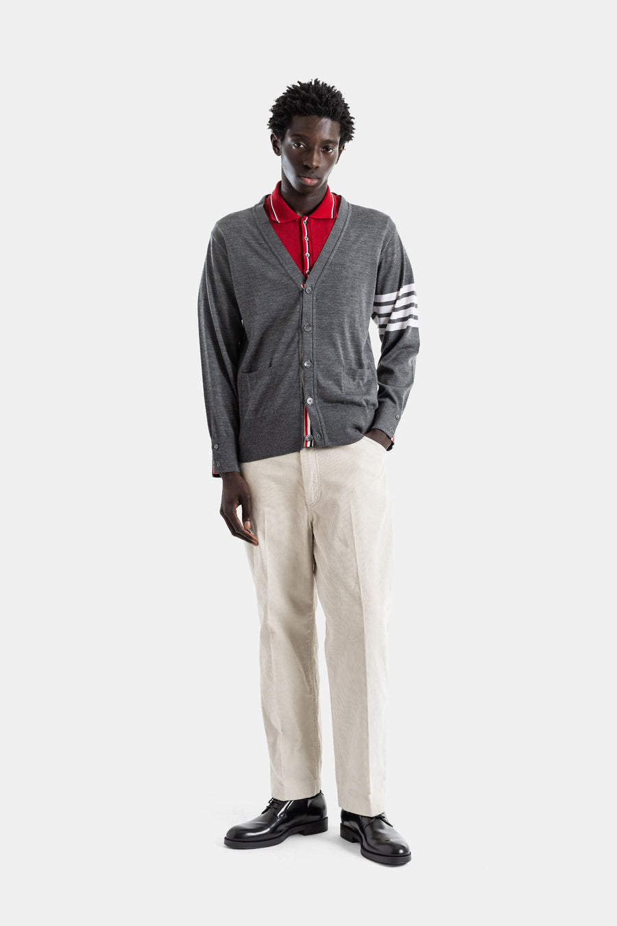 Thom Browne Cotton corduroy chinos in white