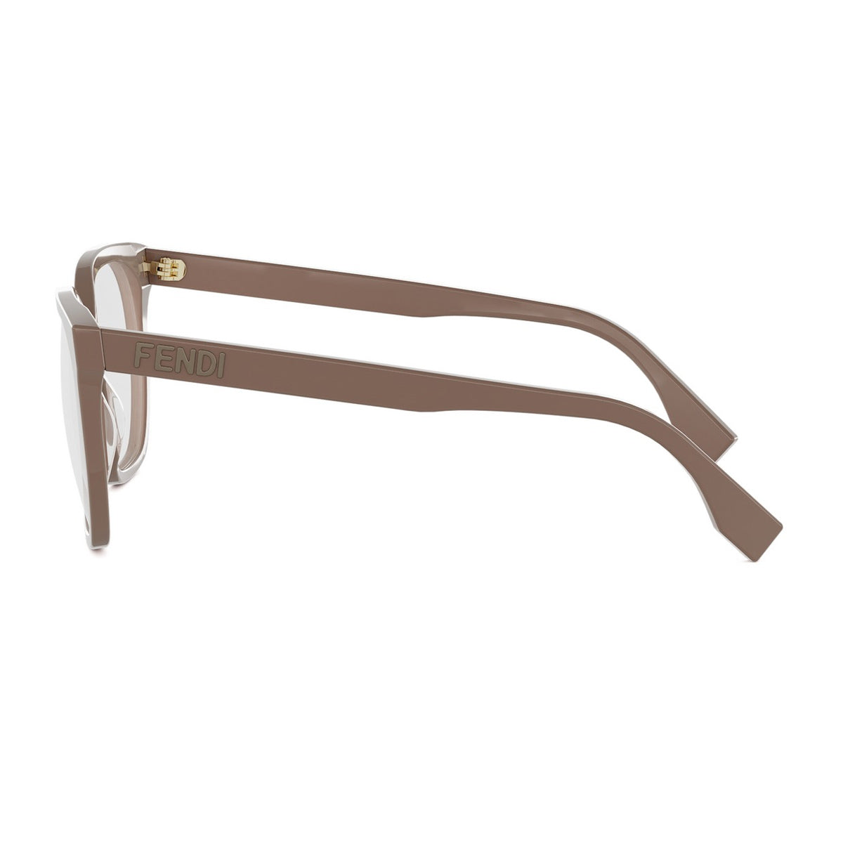 Fendi FE50087I Lettering 045 Marrone Chiaro Acetate Occhiali Da Vista