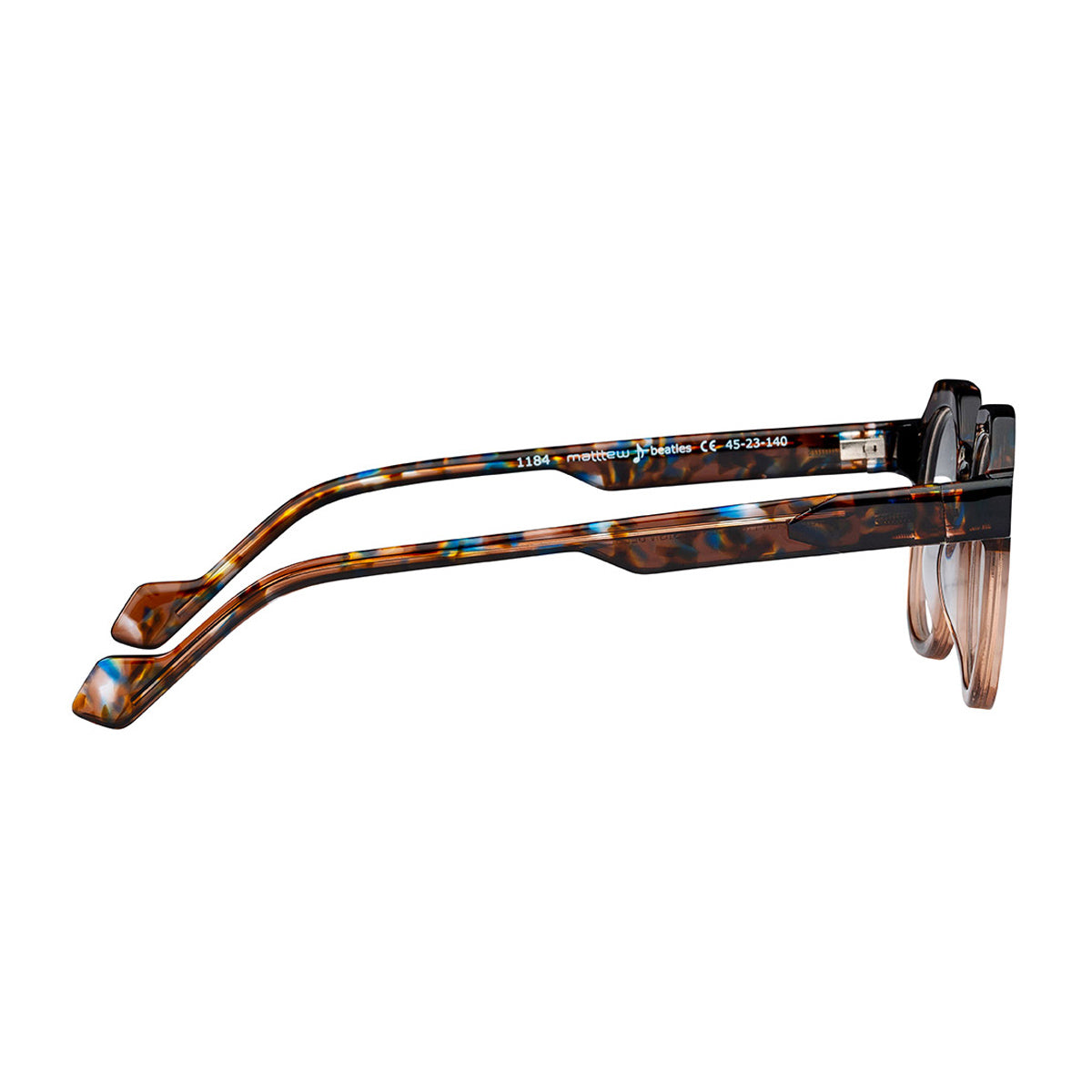 Matttew Beatles 1184 Marrone Beige Crystal Acetate Occhiali Da Vista