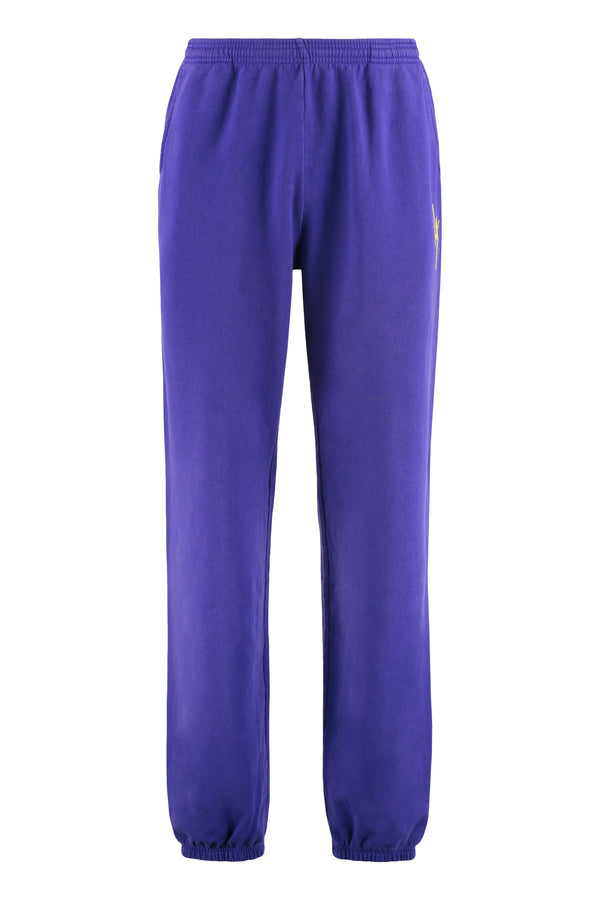 Purple Cotton Track Pants