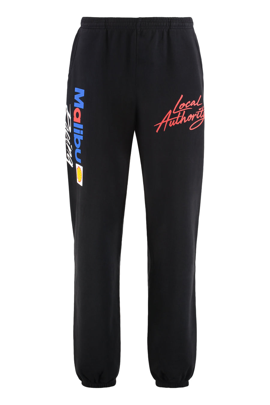 Black Cotton Track Pants
