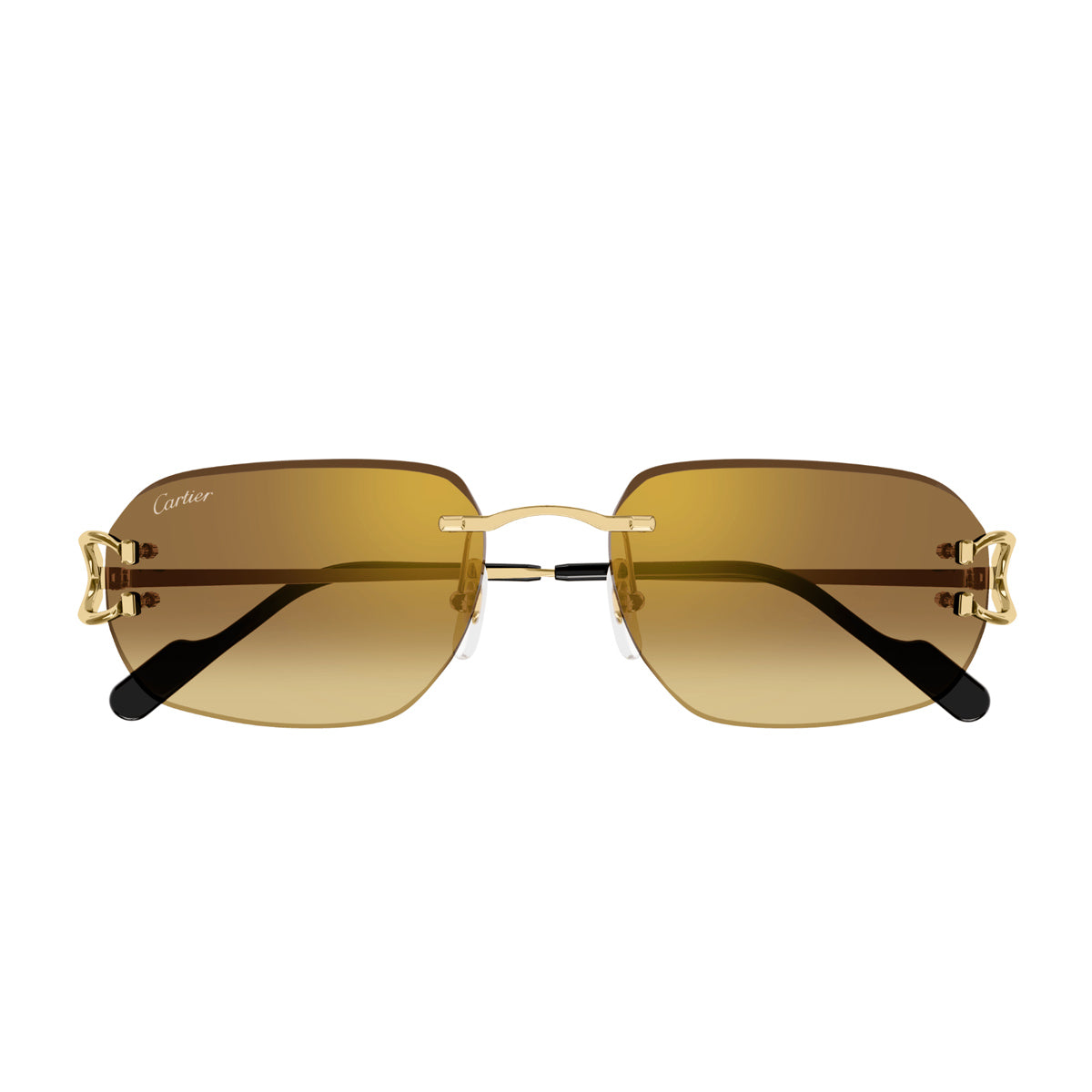 Cartier CT0468S Signature C De 004 Gold Brown Oro Metal Occhiali Da Sole