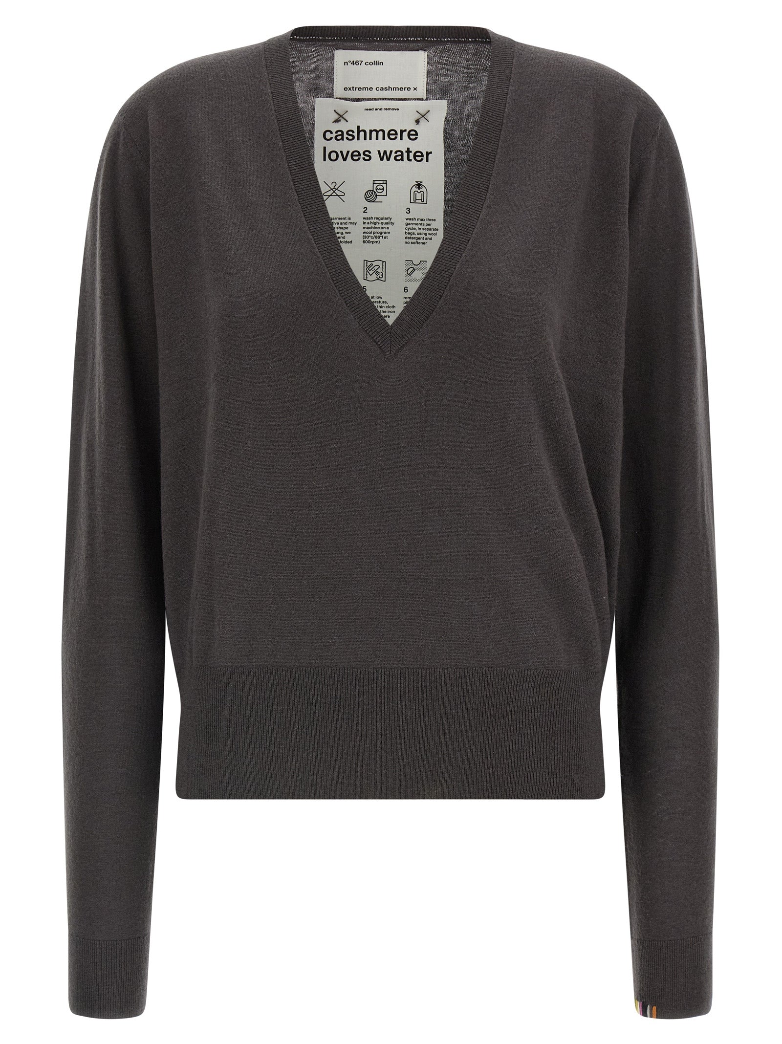 N°467 Collin sweater Brown Merino Wool Cachemire Sweater, Cardigans