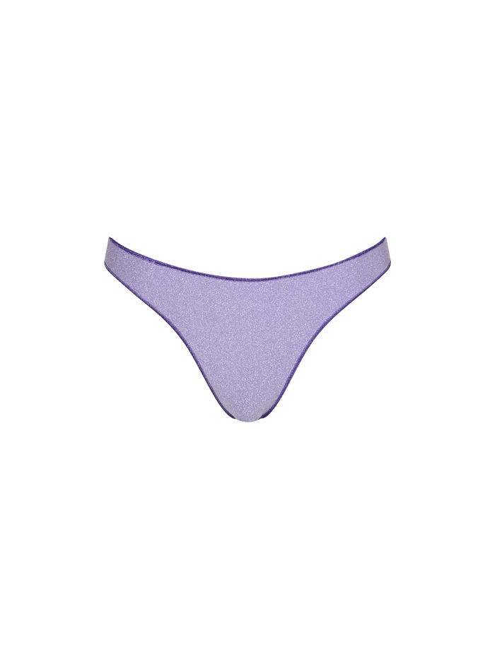 Lilac Naomi Lurex Cheeky Swim Briefs Pink Bottom