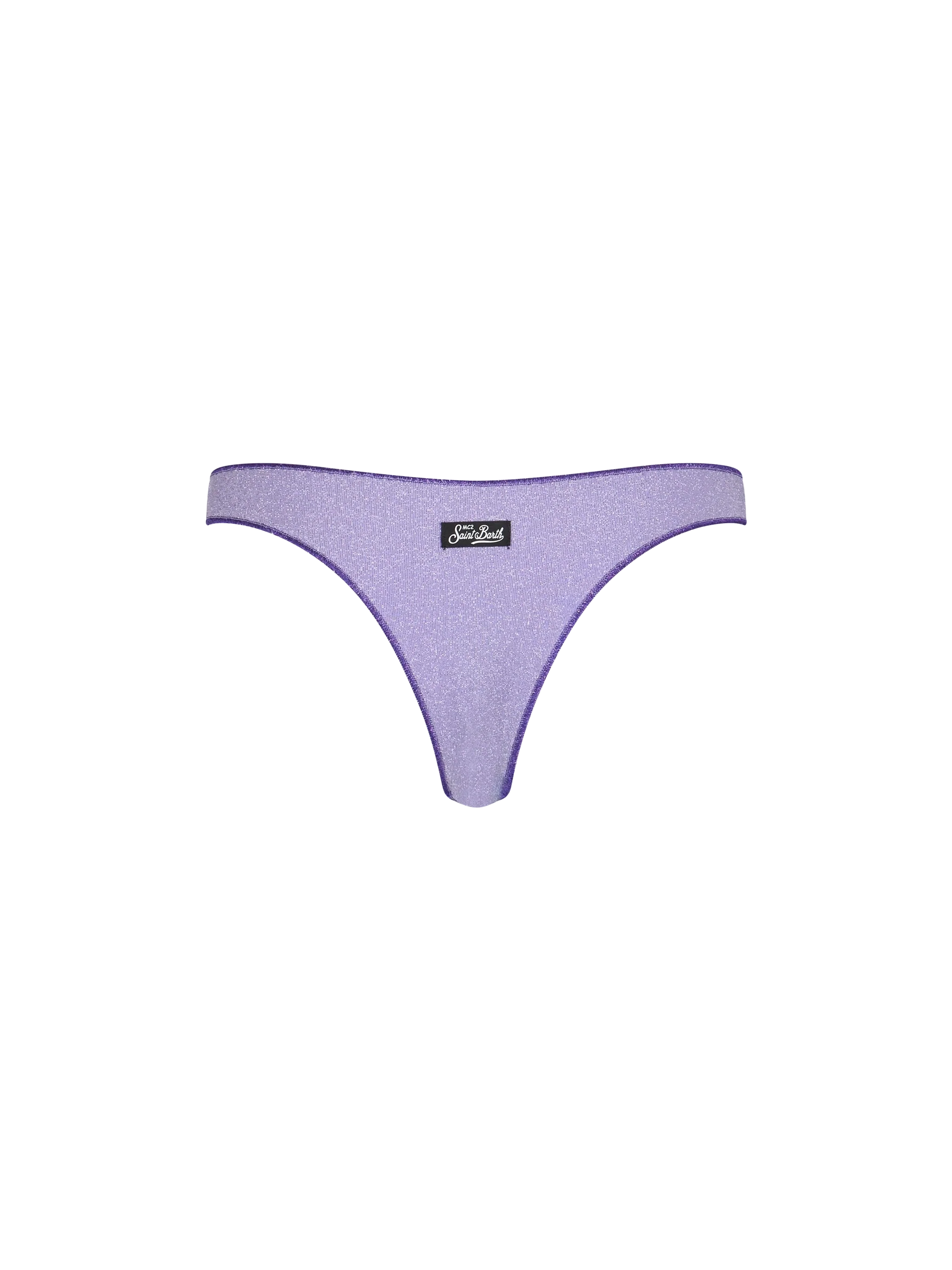 Lilac Naomi Lurex Cheeky Swim Briefs Pink Bottom