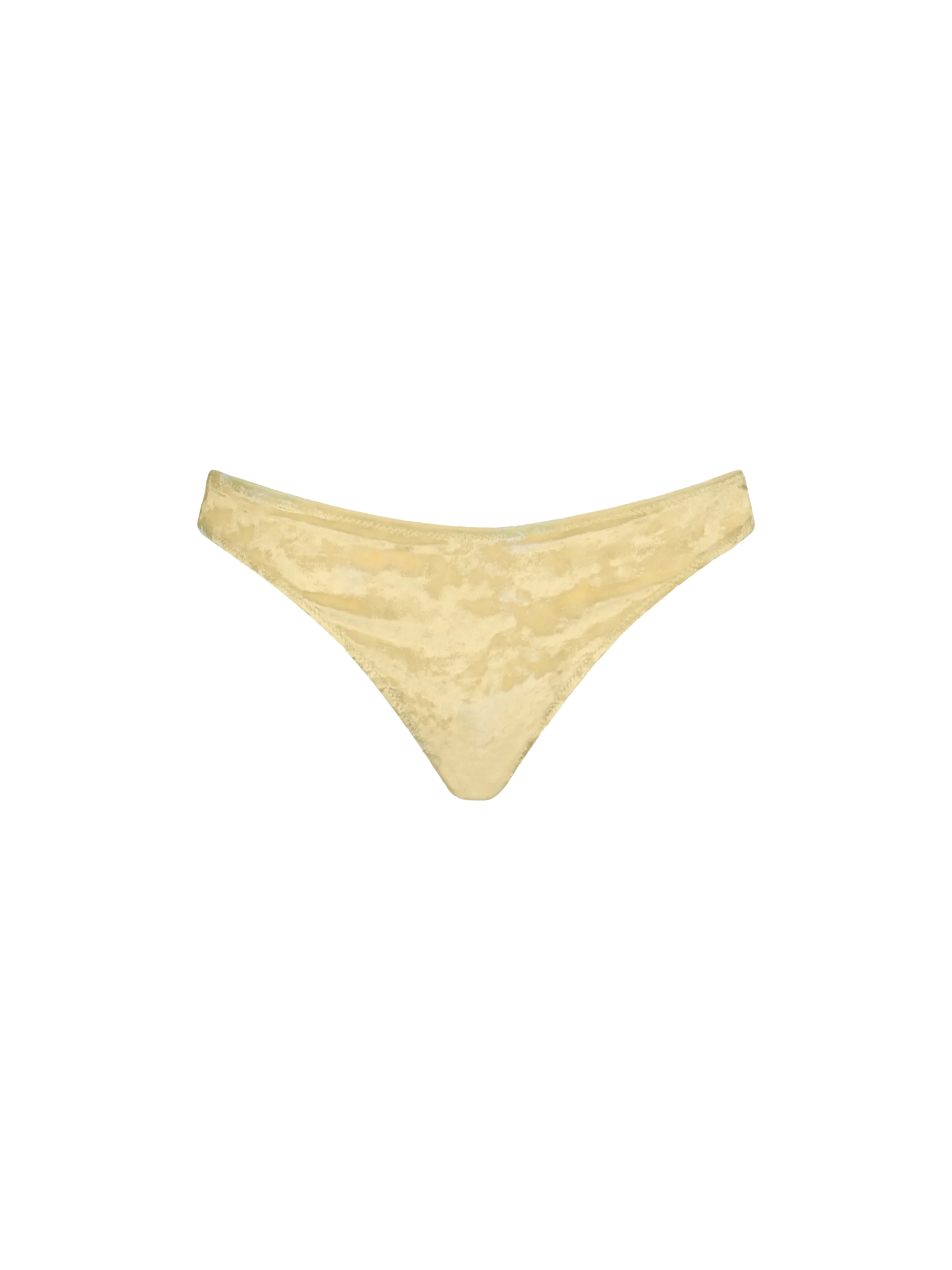 Naomi Yellow Chenille Cheeky Swim Briefs Bottom