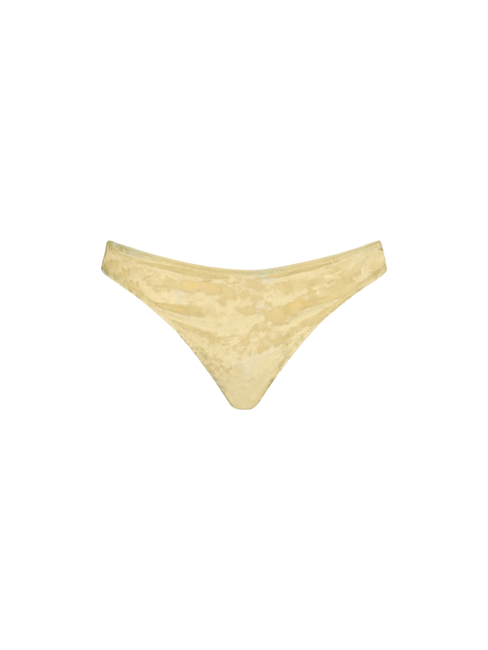 Naomi Yellow Chenille Cheeky Swim Briefs Bottom
