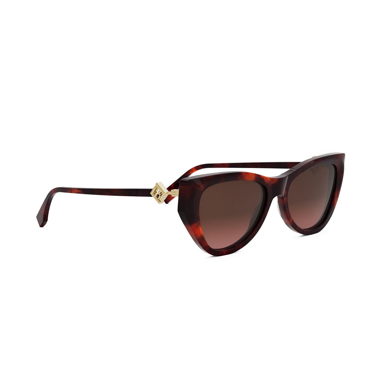 FE40149I FF Diamonds 54F Havana Rosso Marrone Acetate Occhiali Da Sole