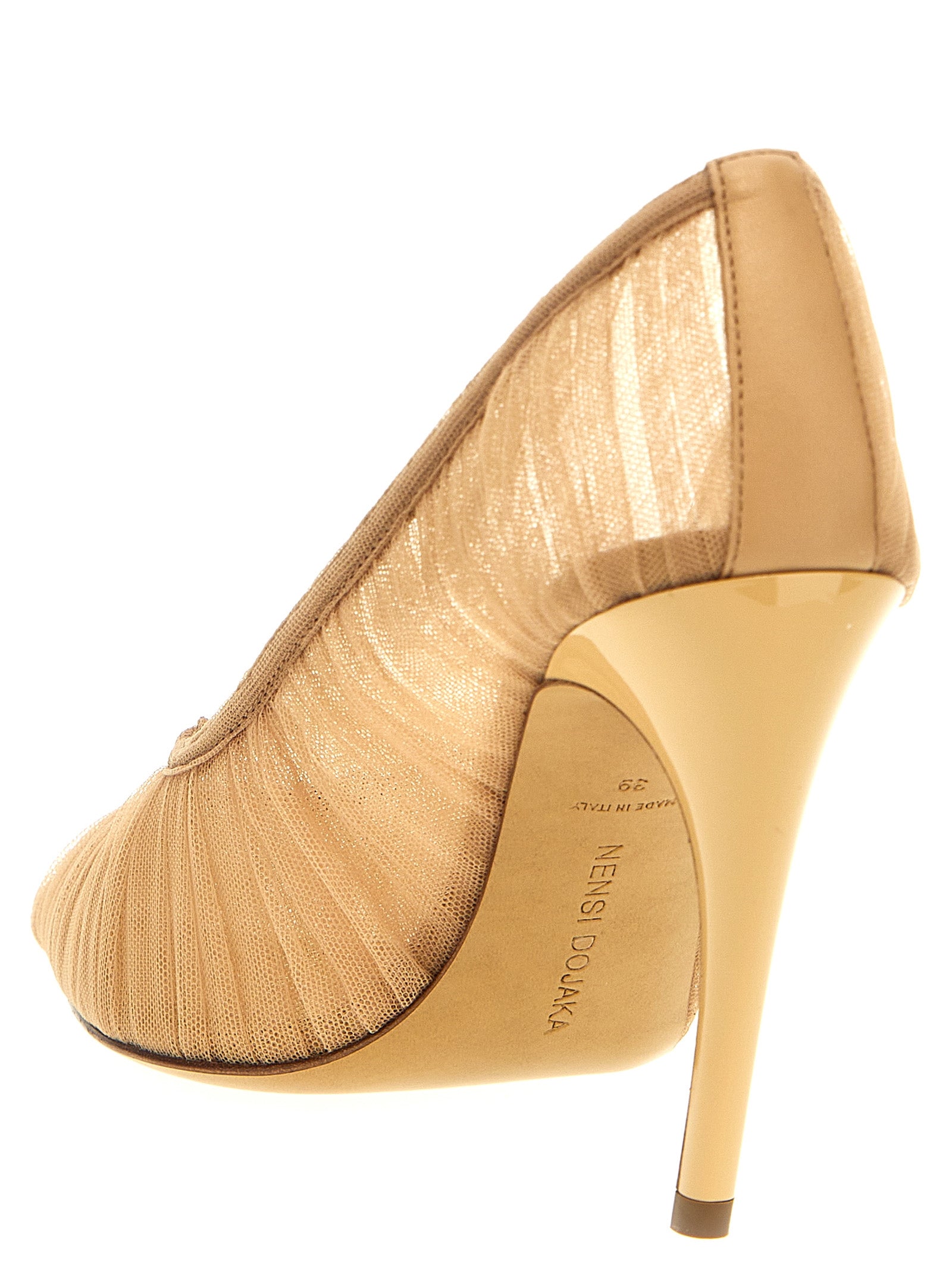 Tulle pumps Beige
