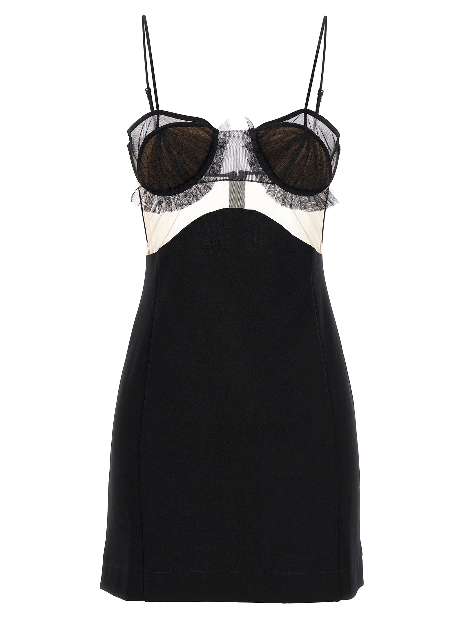 Explosive Flower Bra dress Black Viscose Polyester Elastane