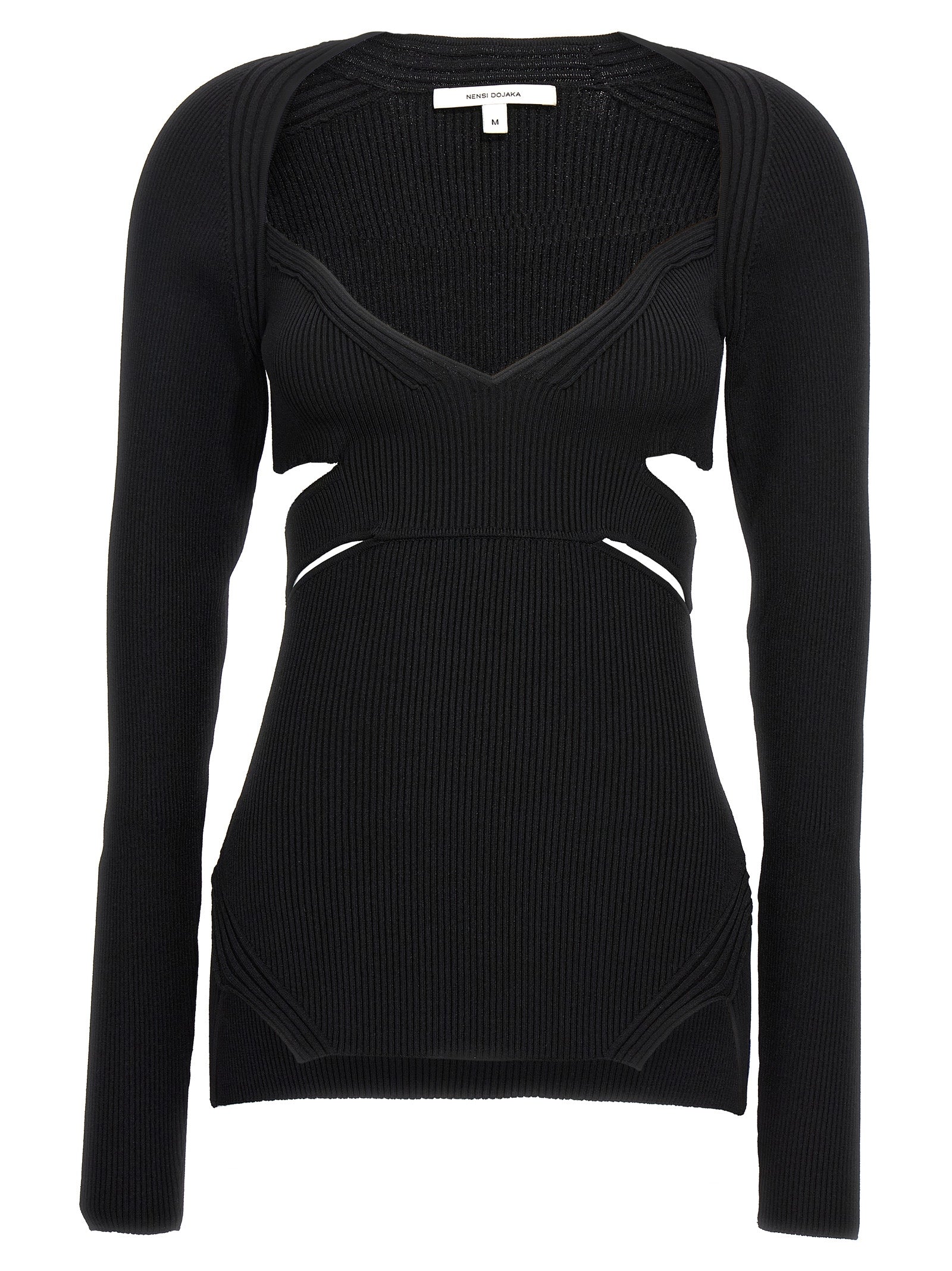 Cut-out sweater Black Viscose Sweater, Cardigans