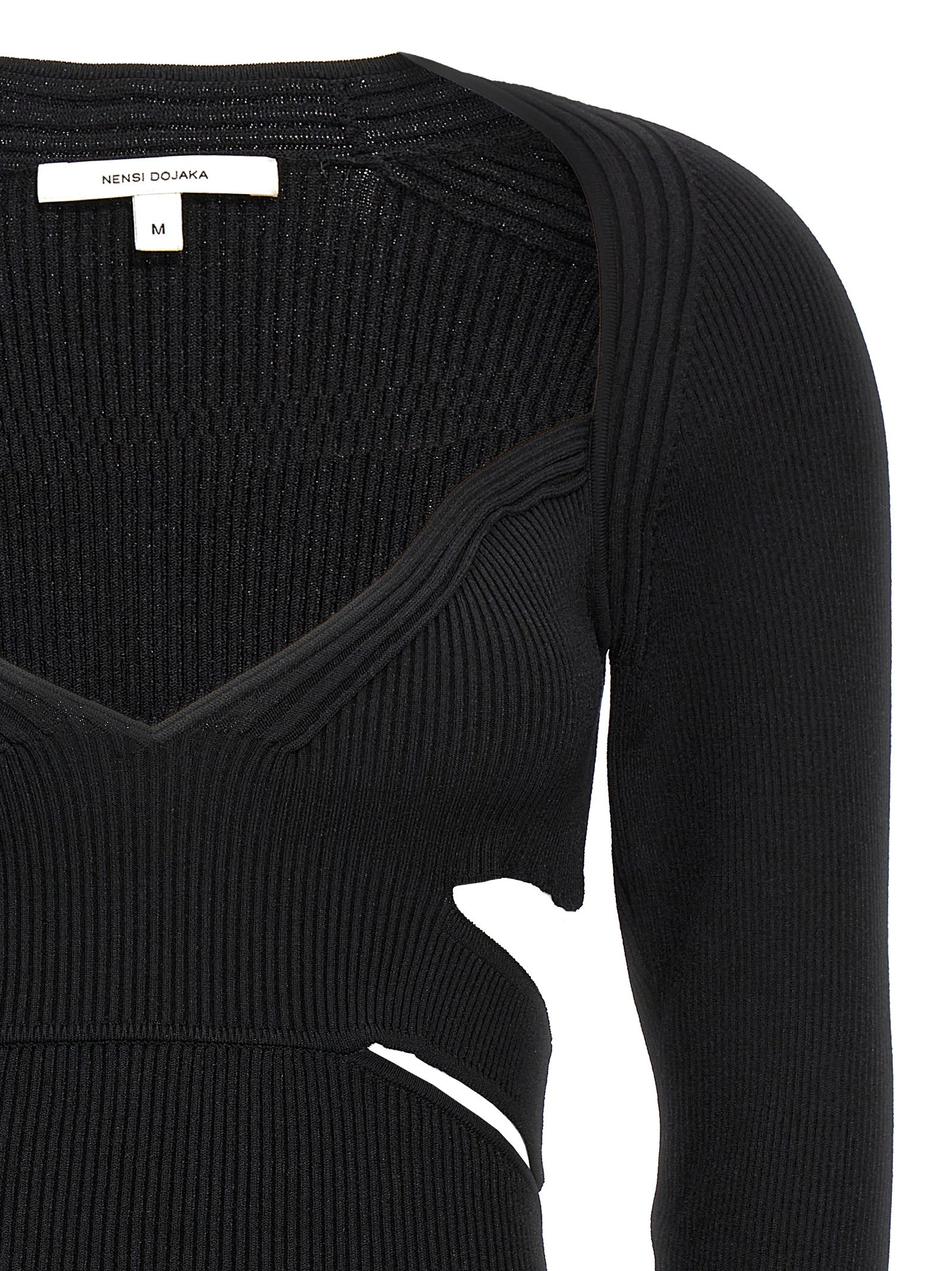 Cut-out sweater Black Viscose Sweater, Cardigans